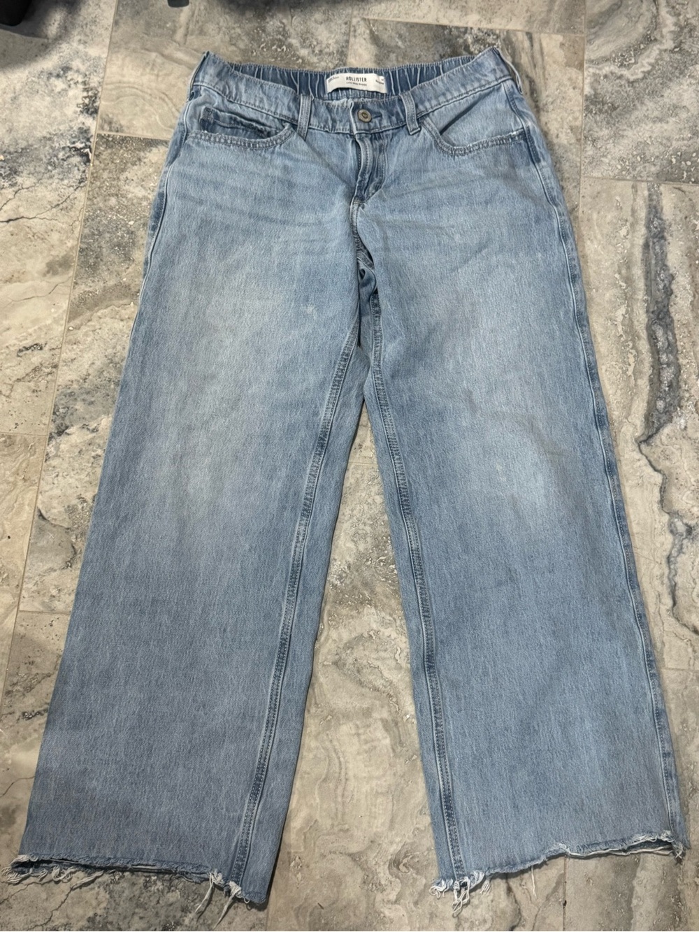 Hollister Light Blue low-rise baggy Jeans